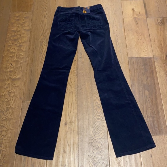Tory Burch Classic Tory Boot Navy blue pants low rise 25 - Picture 5 of 8